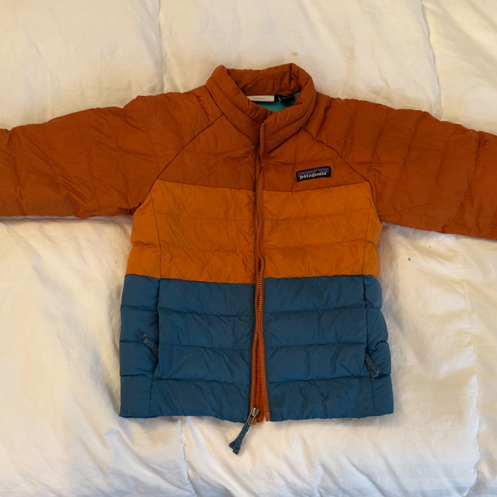 Patagonia Kids Orange and Teal Jacket